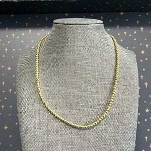 14k gold plated beaded necklace